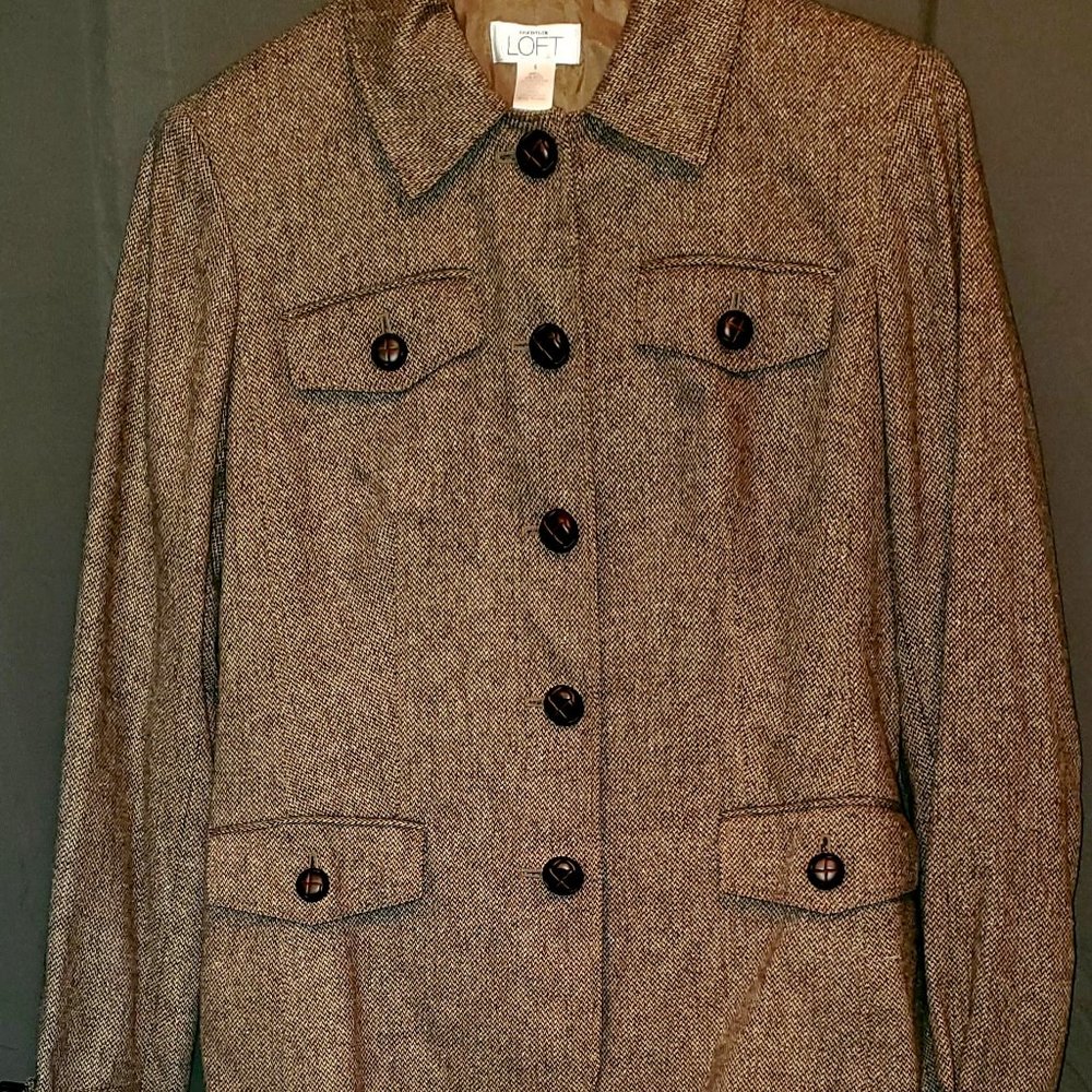 Ann Taylor Loft Size 6 Brown Blazer.